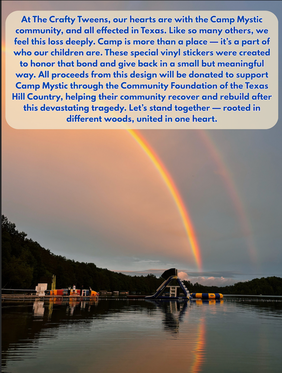 Camp Mystic Sticker for Charity - Together Under the Same Stars