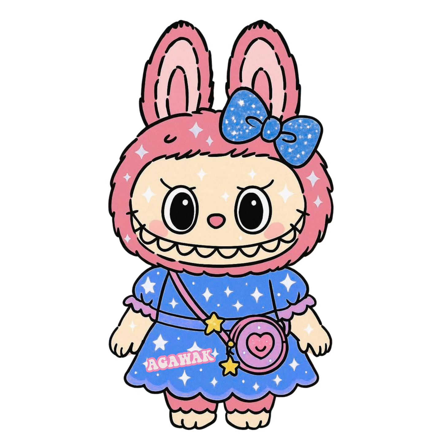 Lady Labubu Sticker (Vinyl Sticker)