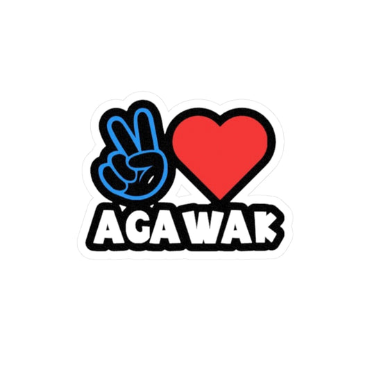 Peace Love Agawak - Vinyl Sticker