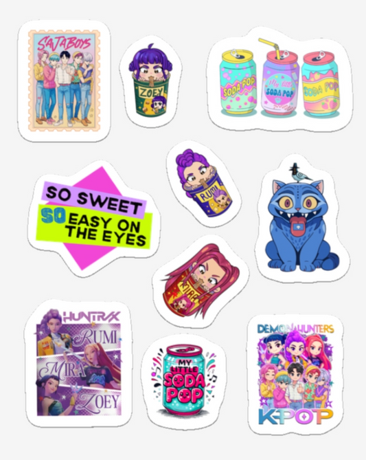 K-Pop Soda Pop Squad Stickers (Vinyl Stickers)
