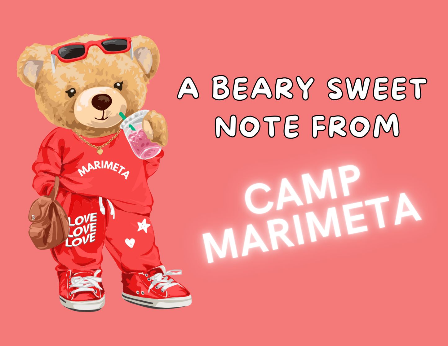 Cute Camp Bear Postcards (pack of 10)